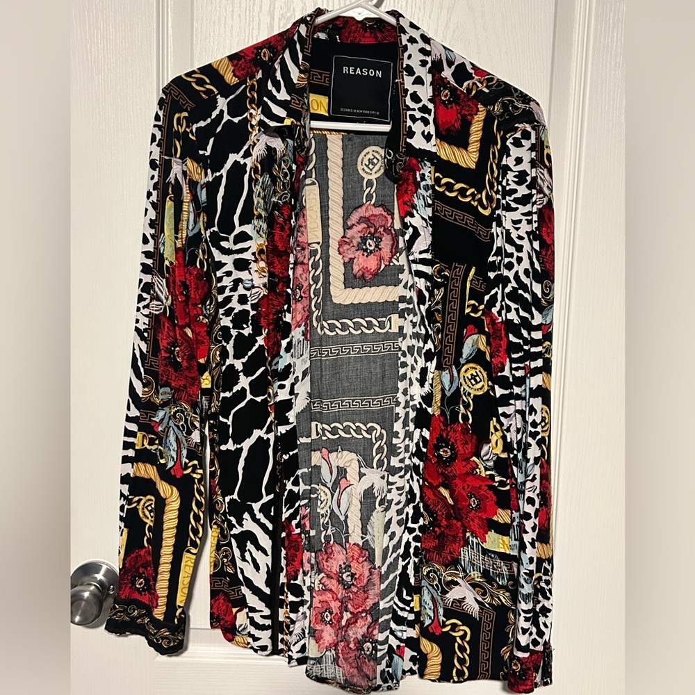 Black/Red Cuban Links long sleeve